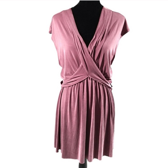 Free People Criss Cross Mini Dress in Mulberry - Picture 2 of 7